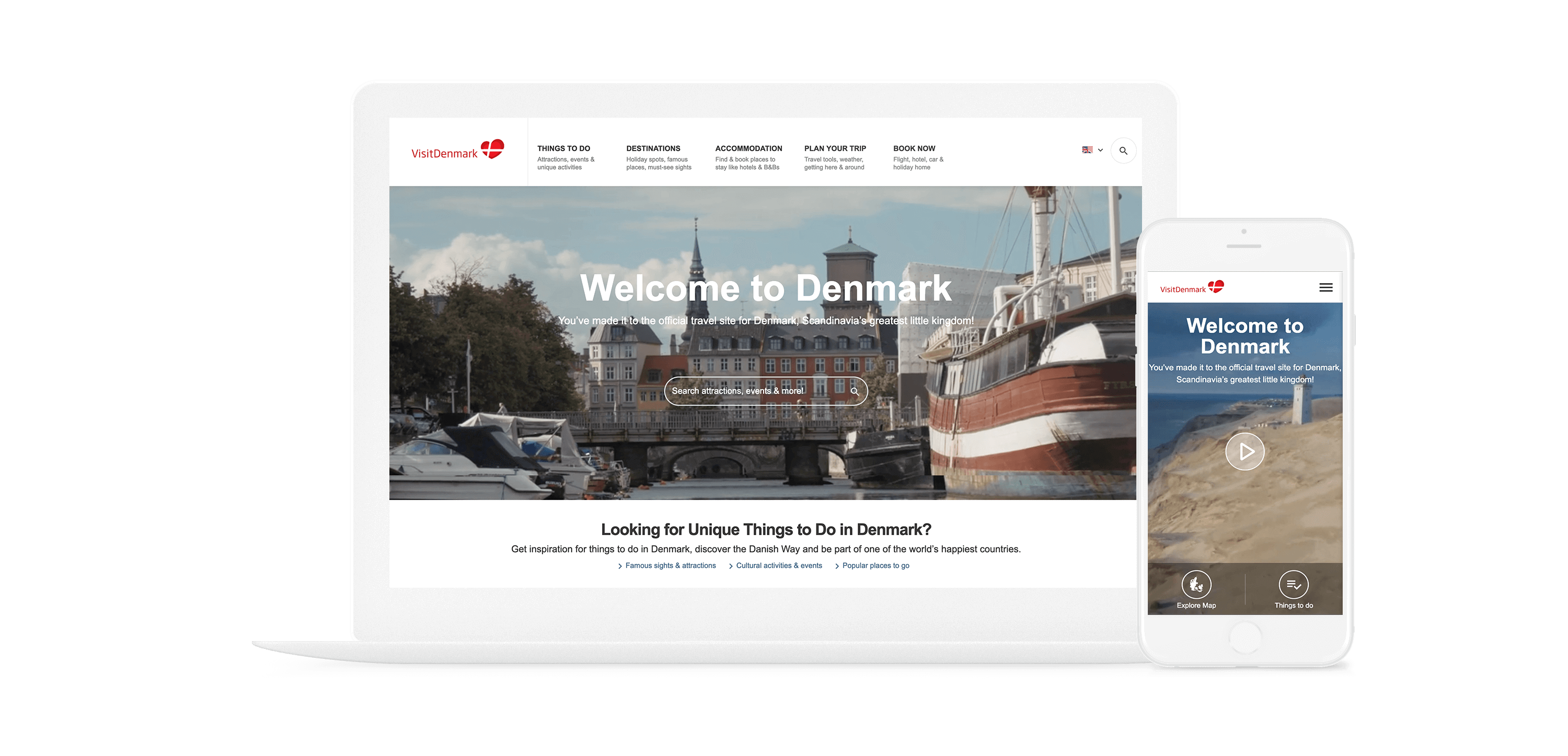 Image of Visit Denmark homepage