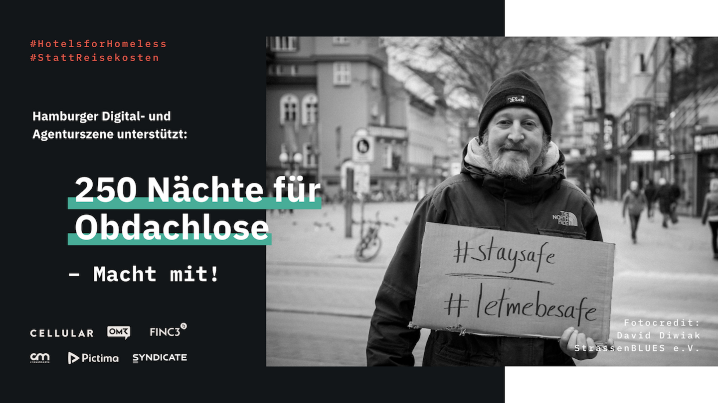 Hamburger Digital- und Agenturszene unterstützt Obdachlose