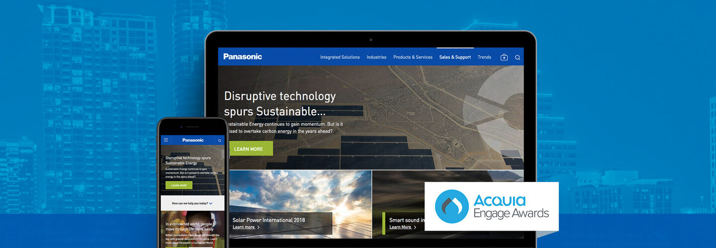 Image of the Panasonic website